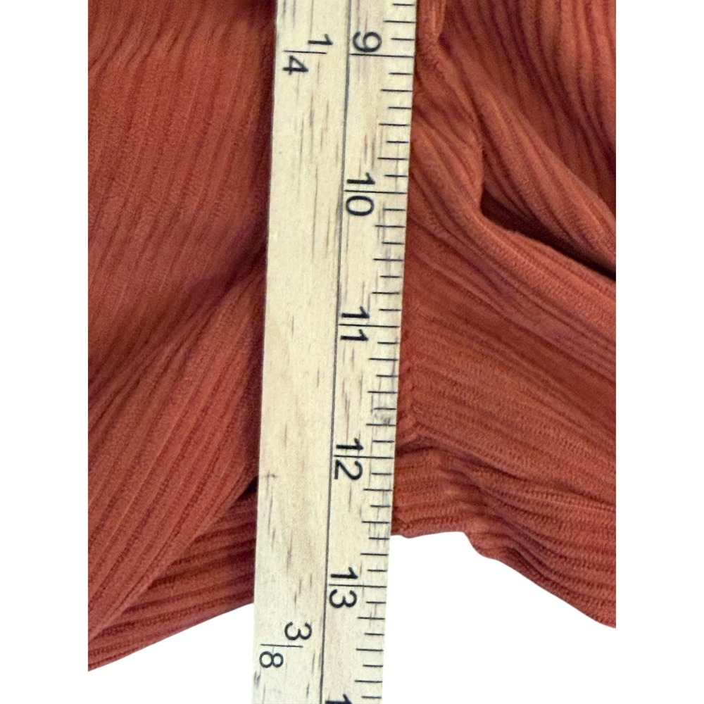 CIDER Corduroy Wide Leg Jumpsuit Overall Women M Orange Boho Hippie Cottage Core - Picture 9 of 10